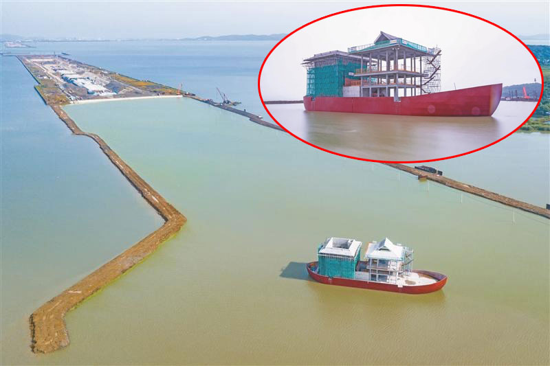 2020年6月15日，太湖隧道南泉段第二倉順利完成回水作業，湖中新增了一座畫舫風亭，成為融合太湖自然風貌的新景觀。